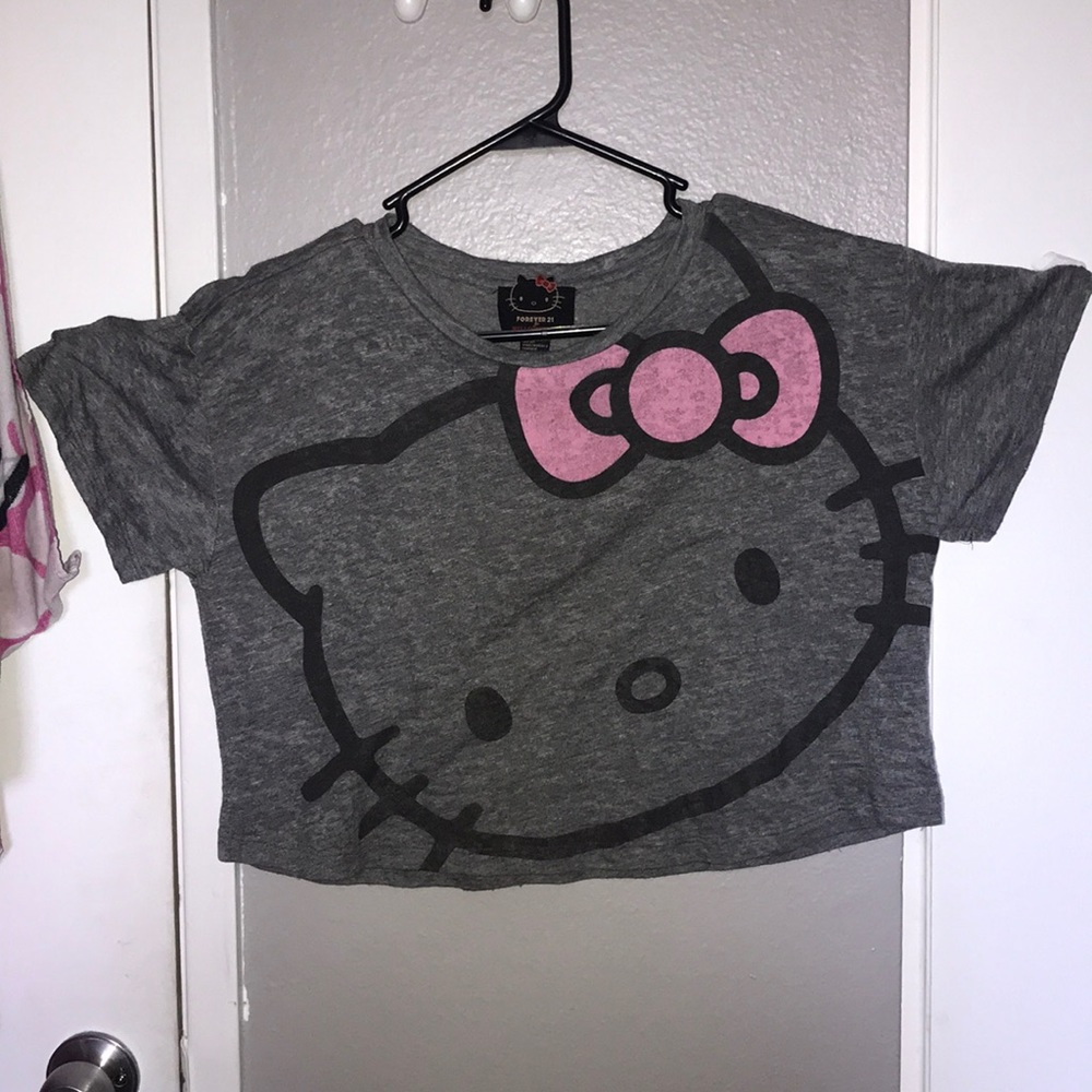 Hello Kitty Face Crop Top
